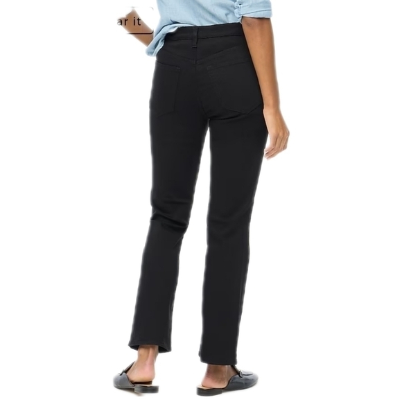J Crew Factory Mid Rise Flare crop black jean all-day stretch size 26 NWT BT057 - Picture 3 of 12